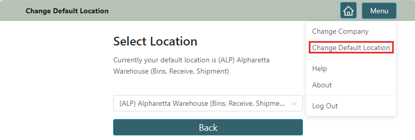 Change Default Location